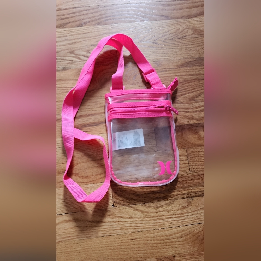 Hurley Icon Clear Crossbody Stadium Bag in Hot Pink